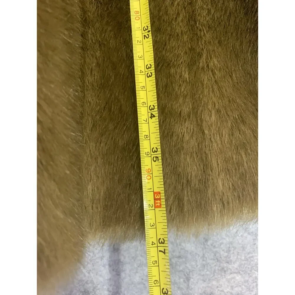 Vintage Worthington Brown Faux Fur Coat Size L Hits Just below Knee Fully Lined